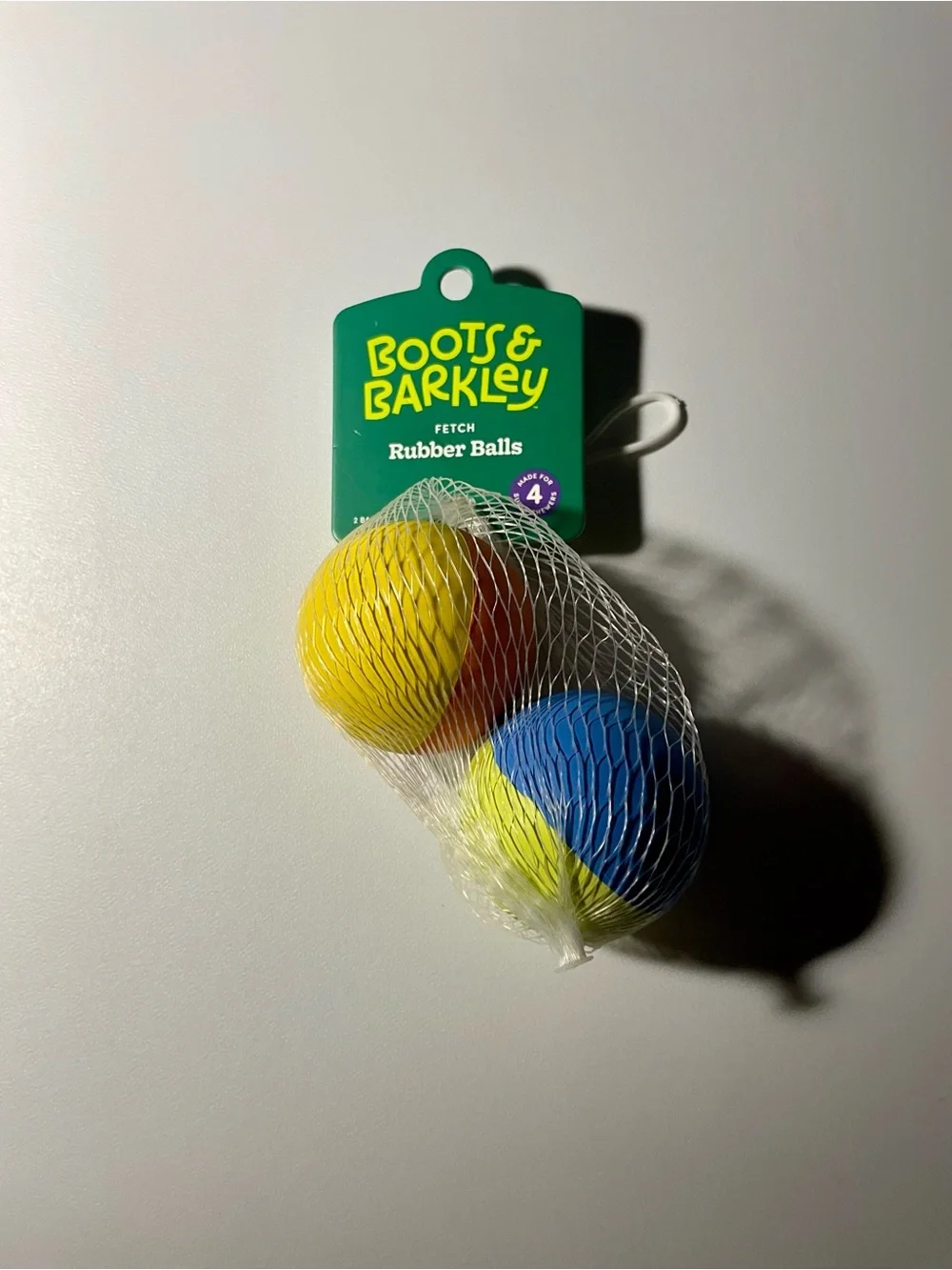 Boots & Barkley Tri-Color Fetch Balls - Yellow, Blue, Red 2 Pack NWT Durable 4/5